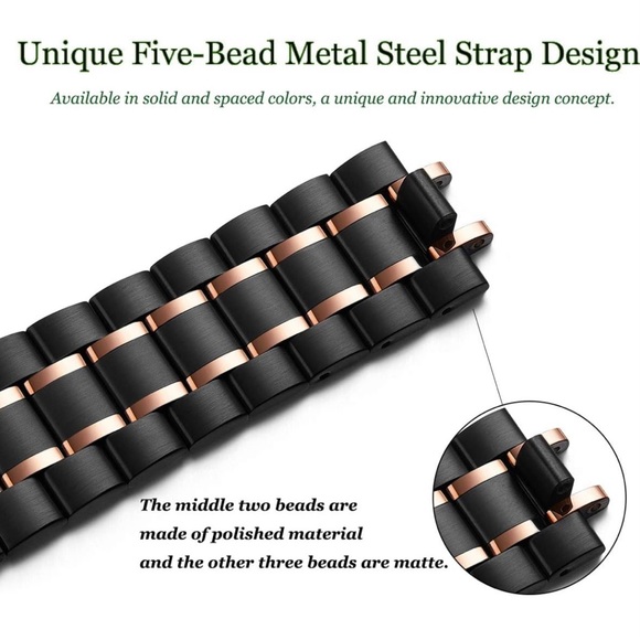 New! Bestig Watch Band Compatible for Apple, Stainless Steel Metal - Picture 4 of 9